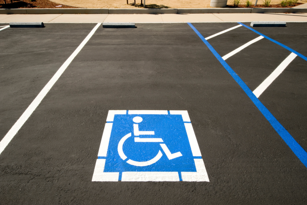 ADA compliant parking lot striping